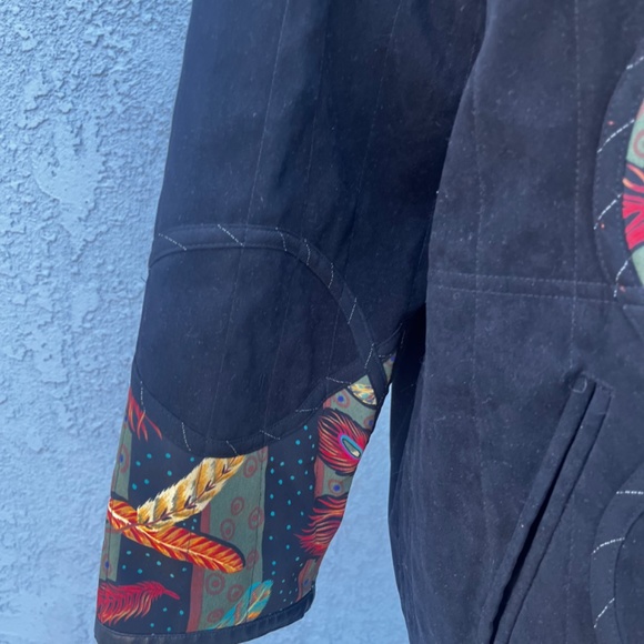 Vintage Quilted Jacket Art to wear Duster 90s Hippie Bohemian - Picture 3 of 10